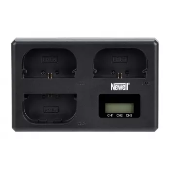 Newell TT-USB-C Cargador de triple canal para baterías Canon LP-E6