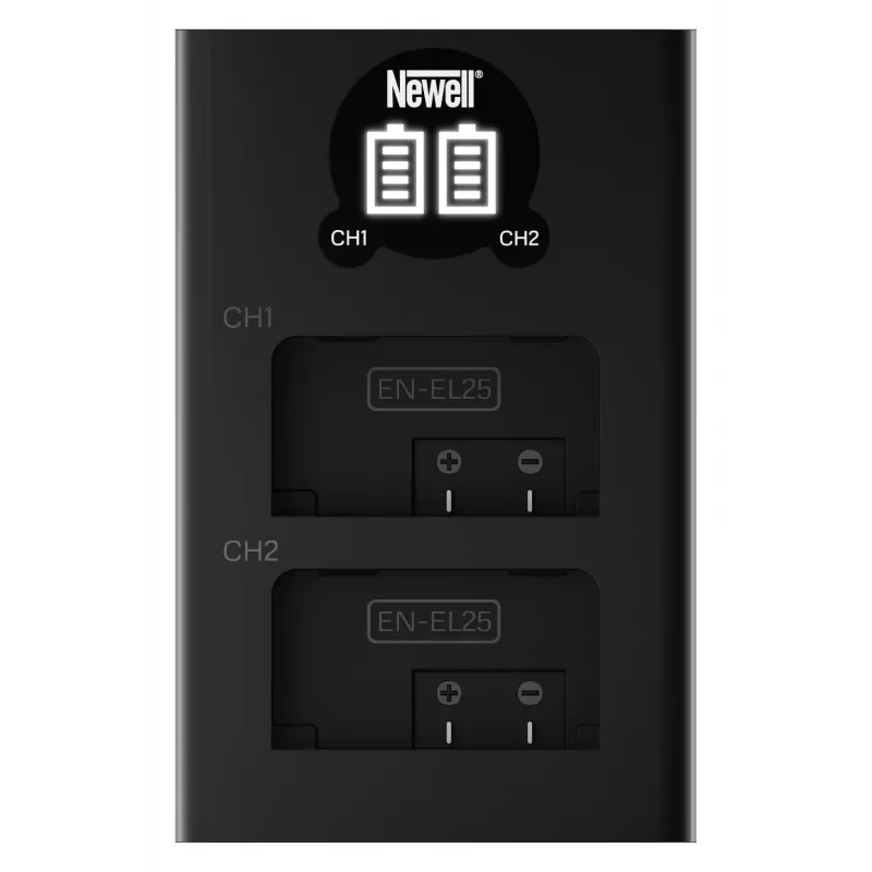 Cargador de batería de dos canales Newell DL-USB-C para Nikon EN-EL25