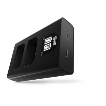 Cargador de dos canales Newell DL-USB-C para baterías Olympus BLX-1
