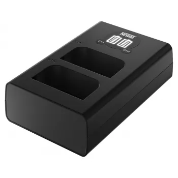 Cargador de dos canales Newell DL-USB-C para baterías Olympus BLX-1