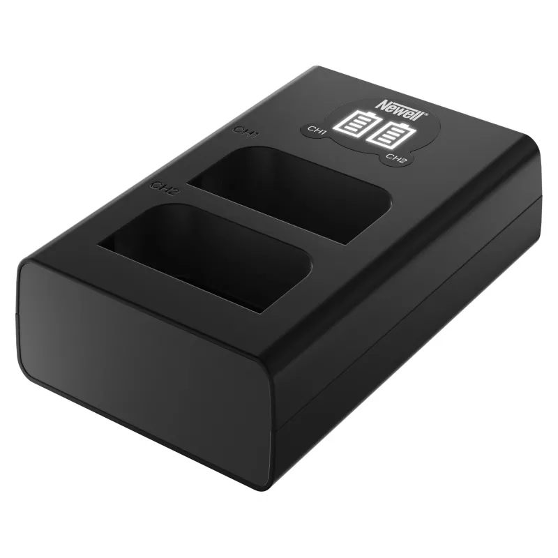 Cargador de dos canales Newell DL-USB-C para baterías Olympus BLX-1