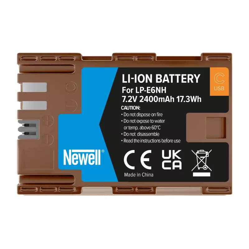 Batería de repuesto Newell LP-E6NH USB-C para Canon