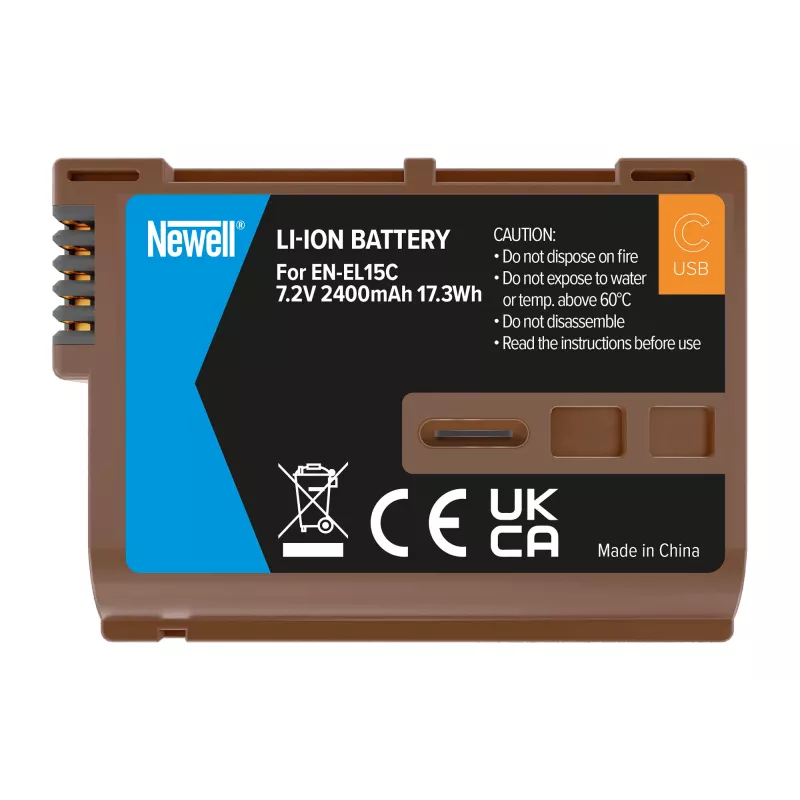 Batería de repuesto Newell EN-EL15C con USB-C para Nikon
