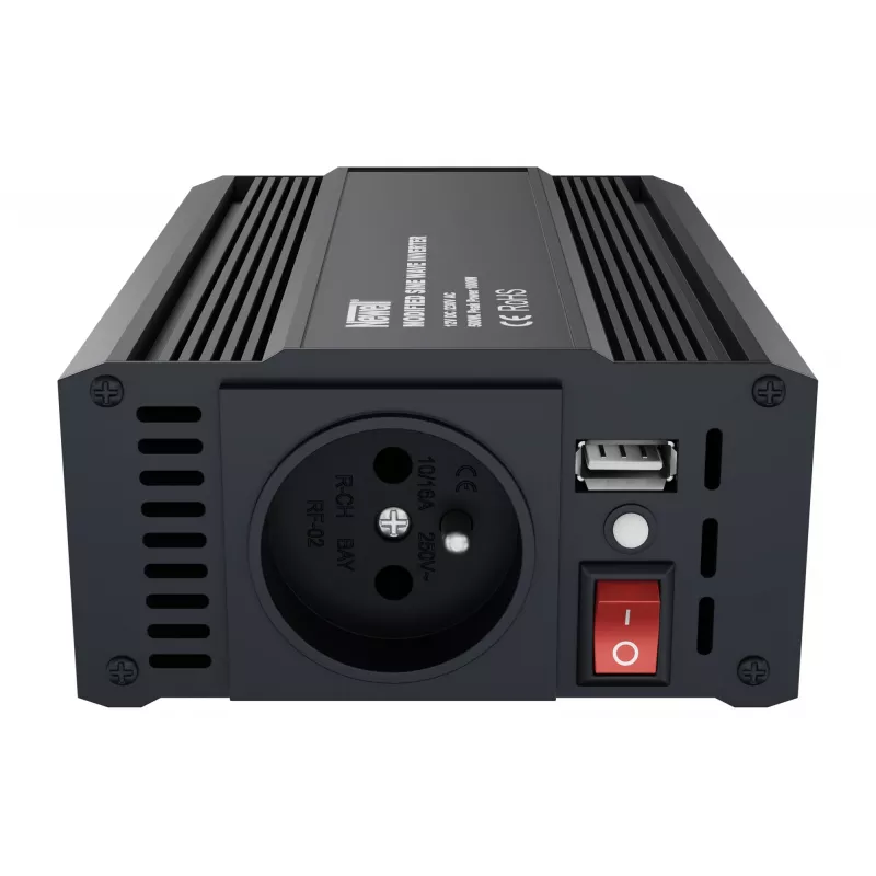 Inversor de corriente Newell de onda sinusoidal modificada - 12 V / 230 V, 500 W