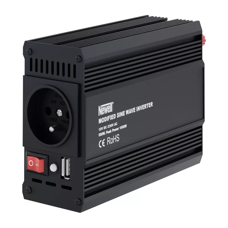 Inversor de corriente Newell de onda sinusoidal modificada - 12 V / 230 V, 500 W