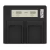 Cargador de batería de dos canales Newell DC-LCD para Panasonic VW-VBD29/VBD58/VBD78