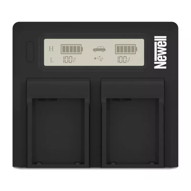 Cargador de batería de dos canales Newell DC-LCD para Panasonic VW-VBD29/VBD58/VBD78