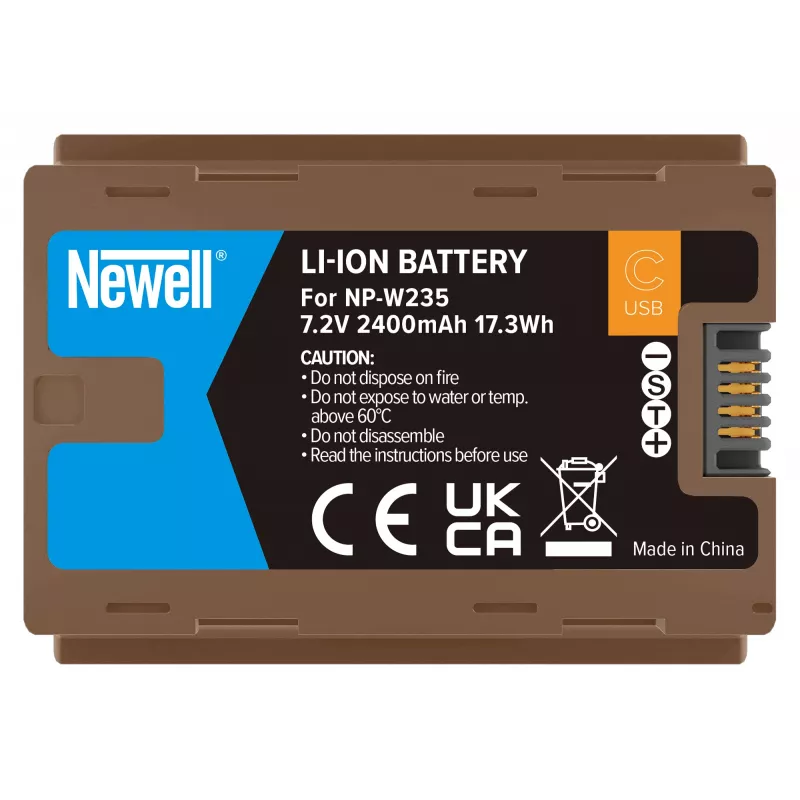 Batería de repuesto Newell NP-W235 USB-C para Fujifilm
