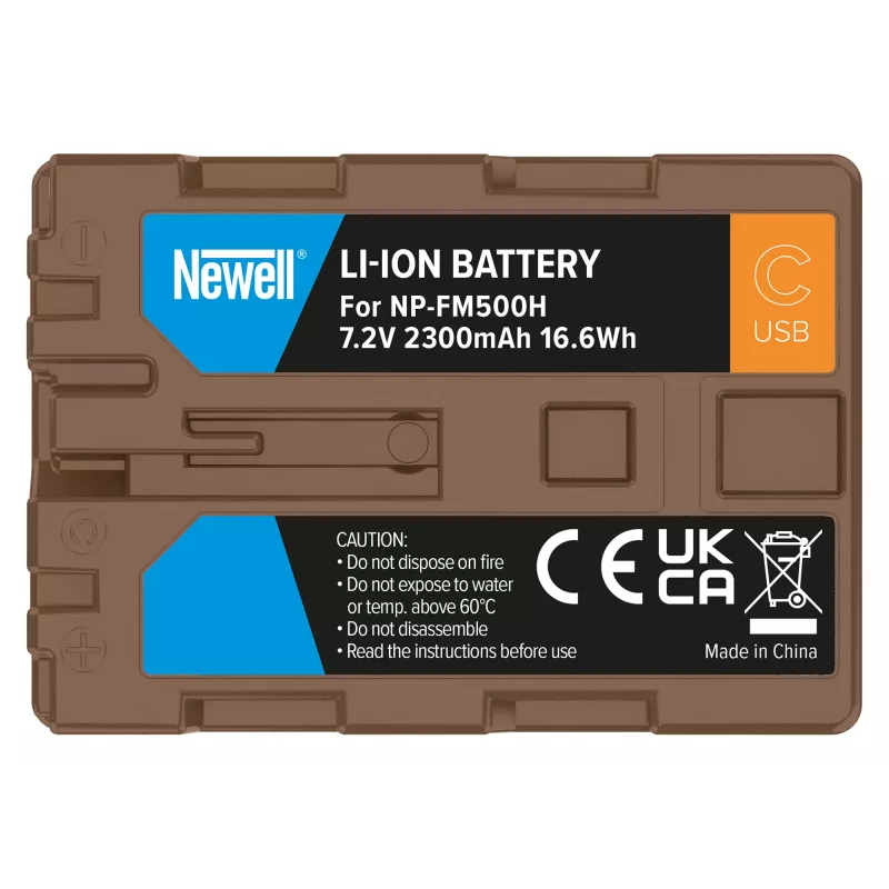Batería de repuesto Newell NP-FM500H con USB-C para Sony