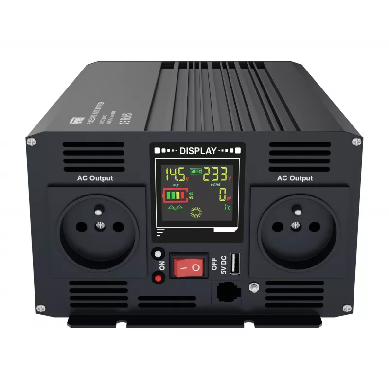 Inversor de corriente Newell de onda sinusoidal pura 12V/230V 1000W
