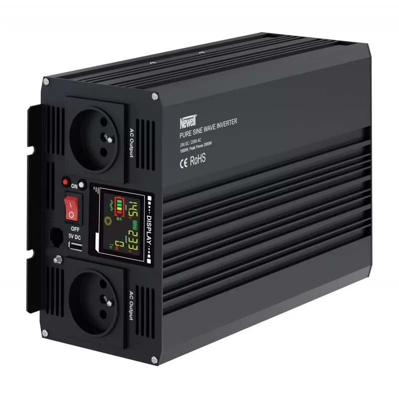Inversor de corriente Newell de onda sinusoidal pura 24V DC a 230V AC 1000W