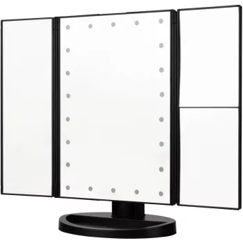Espejo de maquillaje LED Humanas HS-ML04, negro