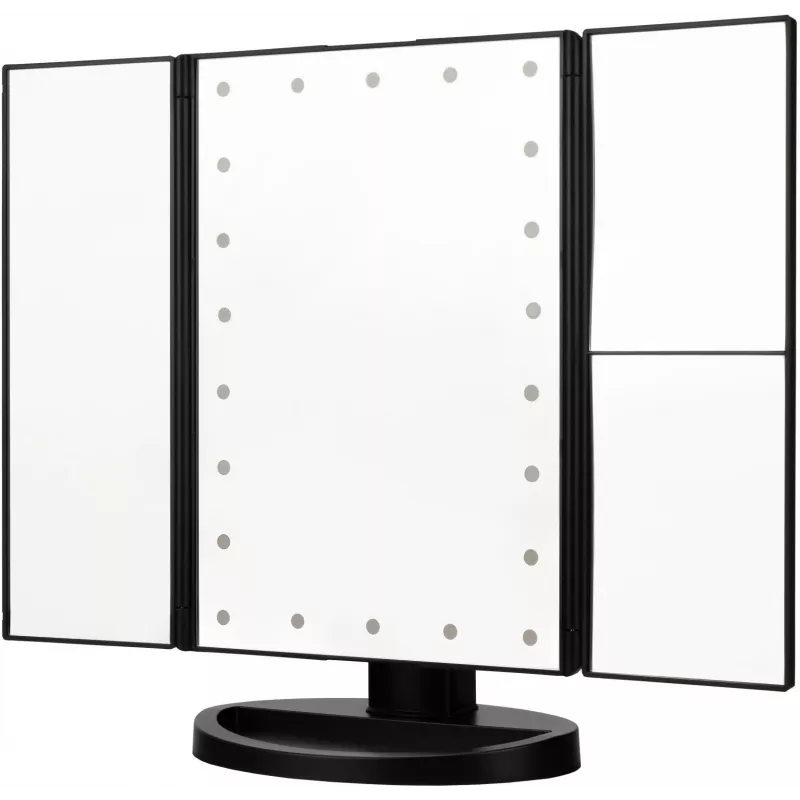 Espejo de maquillaje LED Humanas HS-ML04, negro