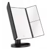 Espejo de maquillaje LED Humanas HS-ML04, negro
