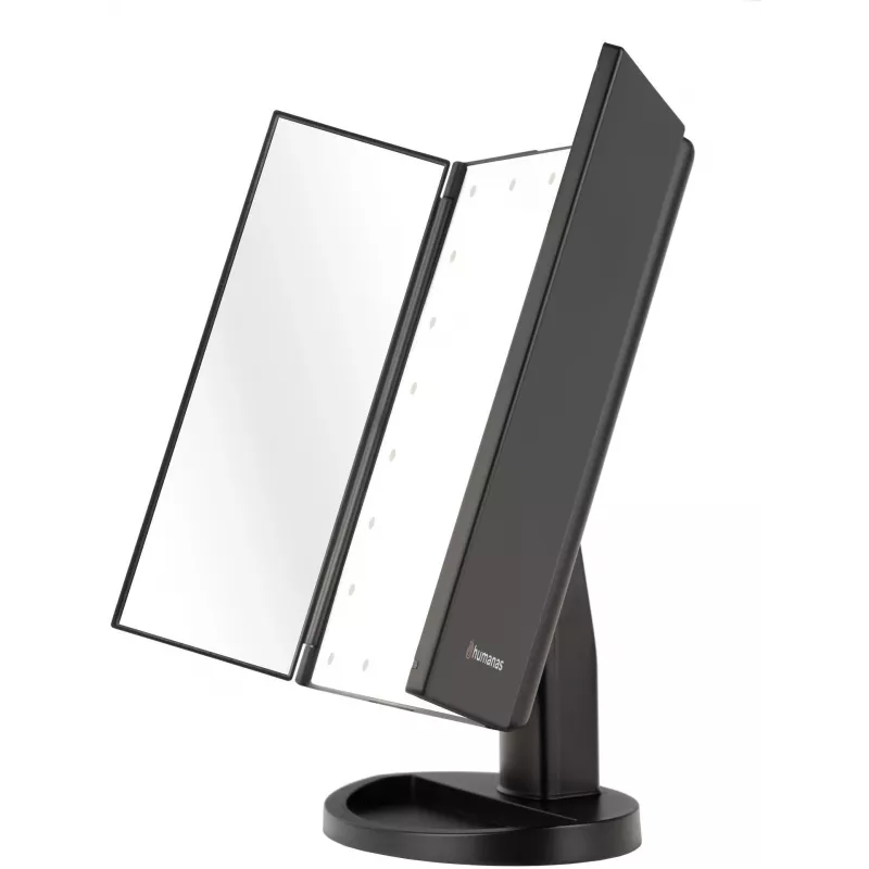 Espejo de maquillaje LED Humanas HS-ML04, negro