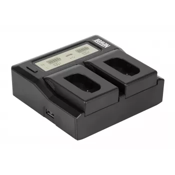 Cargador de dos canales Newell DC-LCD para baterías Panasonic DMW-BLK22