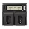 Cargador de dos canales Newell DC-LCD para baterías Panasonic DMW-BLK22