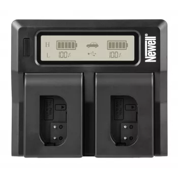 Cargador de dos canales Newell DC-LCD para baterías Panasonic DMW-BLK22