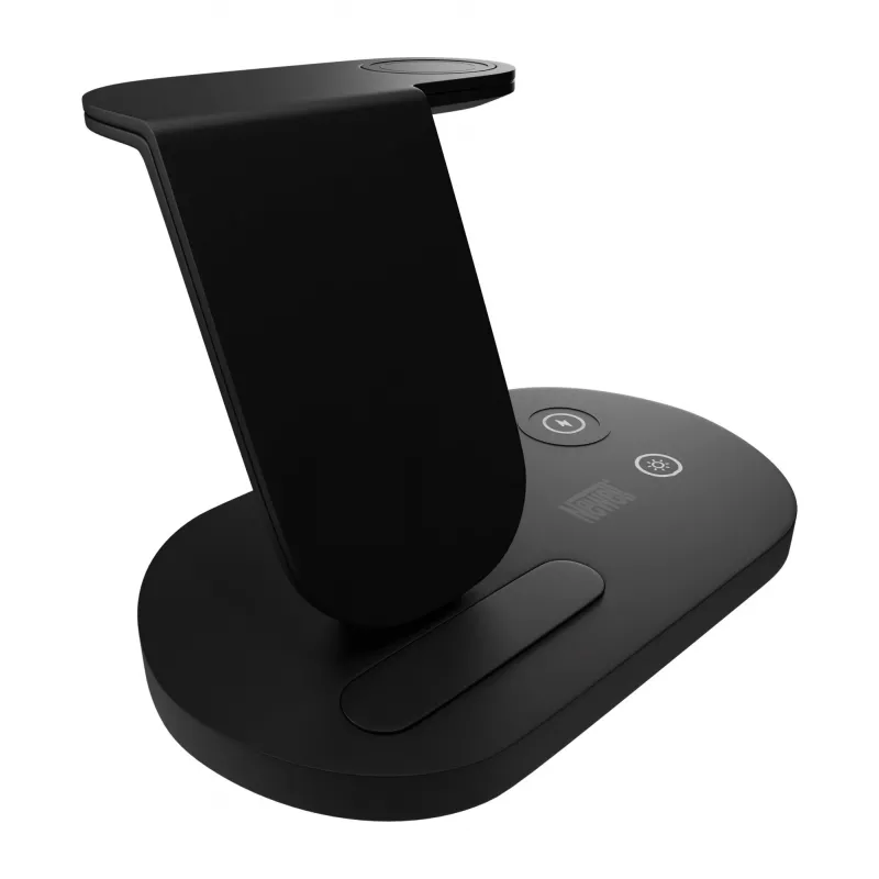 Cargador inalámbrico Newell induOne N-GY-Z7L para 3 dispositivos - negro
