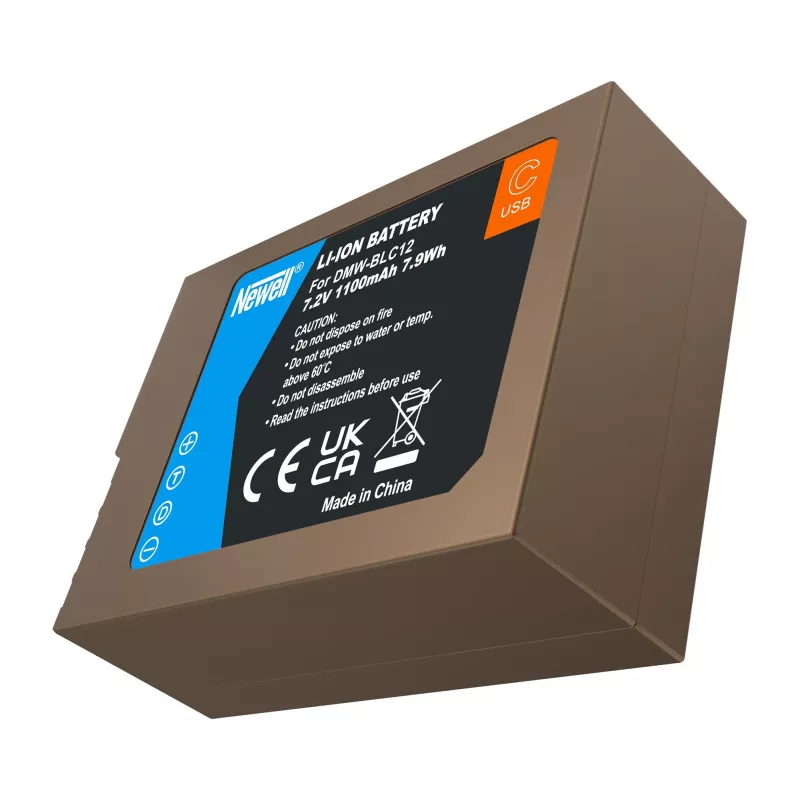 Batería de repuesto Newell DMW-BLC12 USB-C para Panasonic Lumix