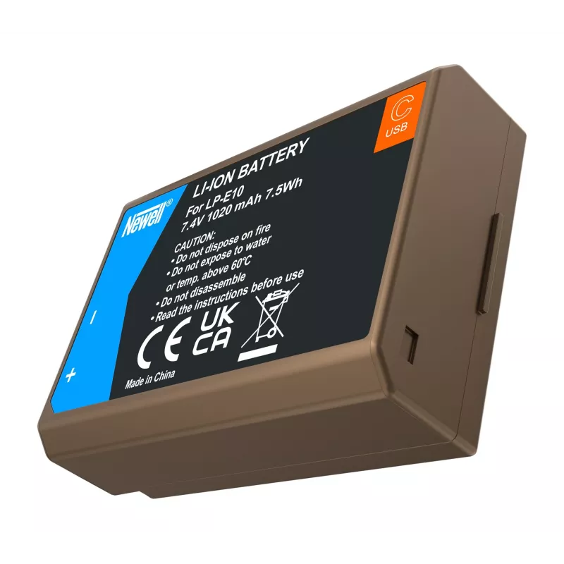 Batería de repuesto Newell LP-E10 USB-C para Canon