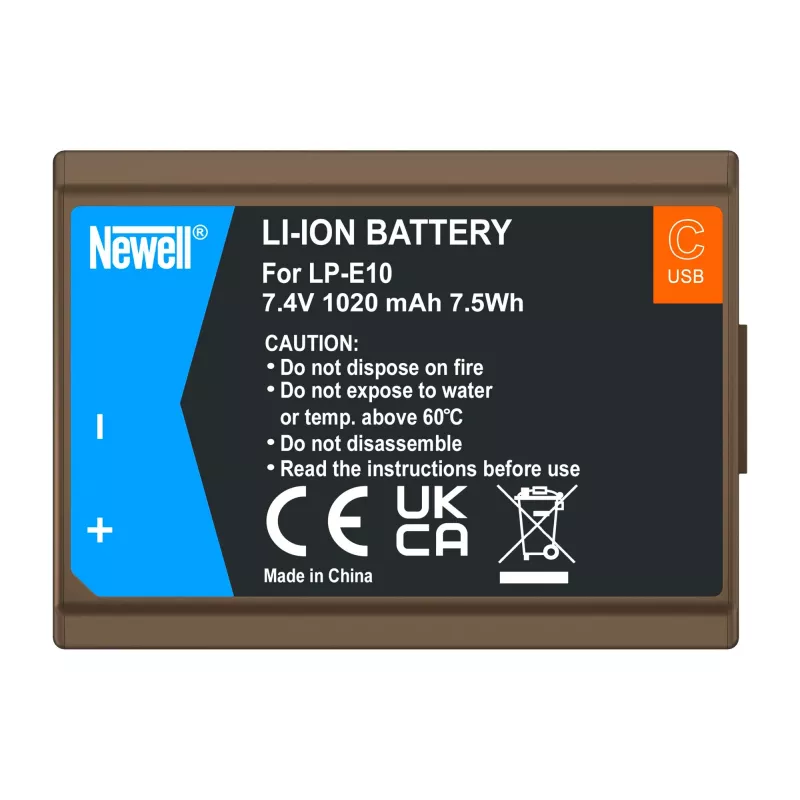 Batería de repuesto Newell LP-E10 USB-C para Canon