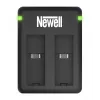Cargador USB de doble canal Newell SDC-USB para baterías Kodak LB-015
