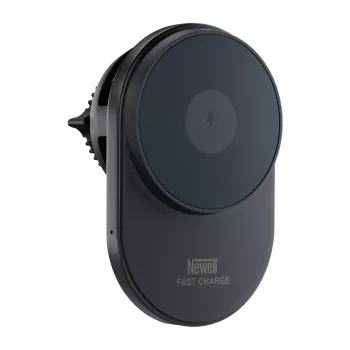 Soporte para coche magnético Newell S18 MagSafe con cargador inalámbrico - Negro