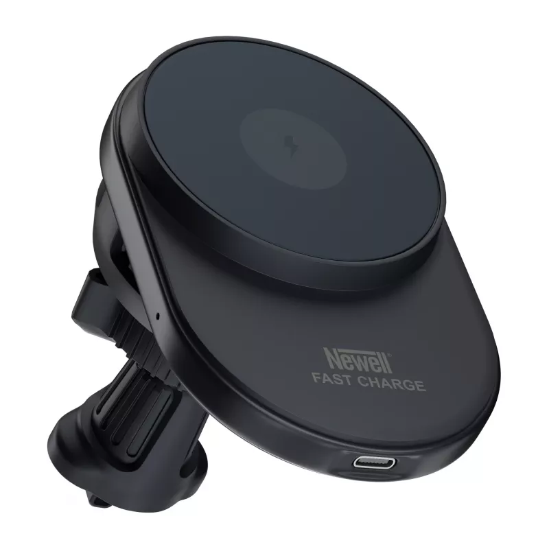 Soporte para coche magnético Newell S18 MagSafe con cargador inalámbrico - Negro