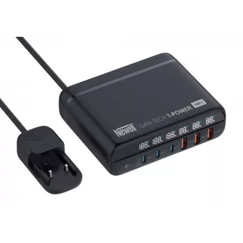 Cargador de red Newell GaN Tech T-Power 140 W con set de adaptadores
