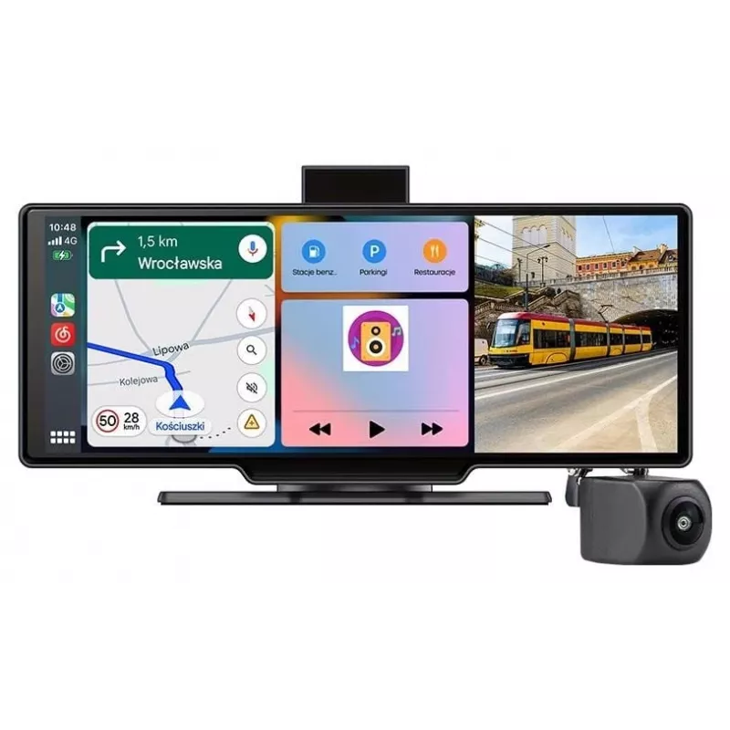 Tracer CR-PLAY 10.2 Receptor Inalámbrico CarPlay/Android Auto con Pantalla Táctil IPS de 10,2