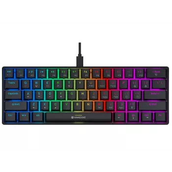 Tracer GameZone Claws 61 Teclado Gaming Mecánico con Cable, Formato 60%, Interruptores Outemu Blue, Retroiluminación RGB, Negro