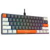 Tracer GameZone Claws 61 Teclado Gaming Mecánico con Cable, Formato 60%, Interruptores Azules, Retroiluminación RGB, Gris