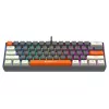 Tracer GameZone Claws 61 Teclado Gaming Mecánico con Cable, Formato 60%, Interruptores Azules, Retroiluminación RGB, Gris