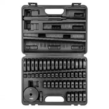 NEO TOOLS Kit para montaje de rodamientos, retenes y fijaciones de goma - set de 51 piezas