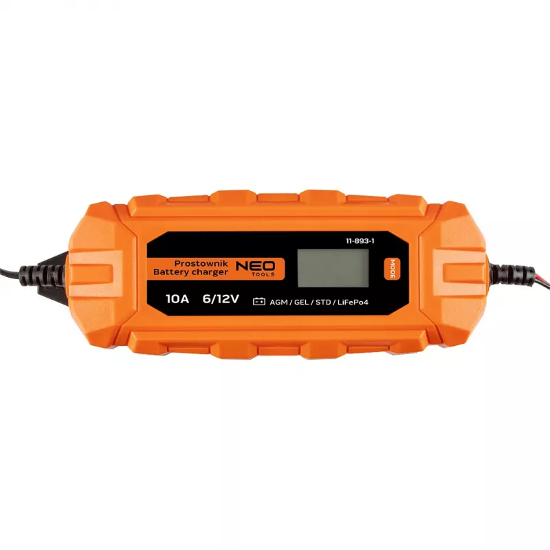 NEO TOOLS Cargador automático 10A/160W, 3-200Ah, para baterías de plomo-ácido / AGM / GEL