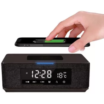 Platinet PMGQ15B - Altavoz estéreo portátil inalámbrico 10W - negro - pantalla LCD