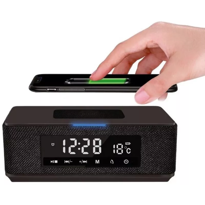 Platinet PMGQ15B - Altavoz estéreo portátil inalámbrico 10W - negro - pantalla LCD