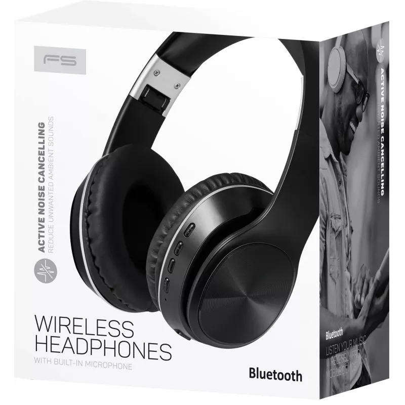 Omega Freestyle FH0925 auriculares Bluetooth inalámbricos con cancelación activa de ruido, negro (44903)