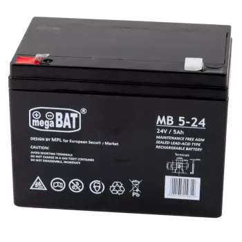 LEAN CARS Batería de gel AGM 12V 5Ah para vehículos de 24V