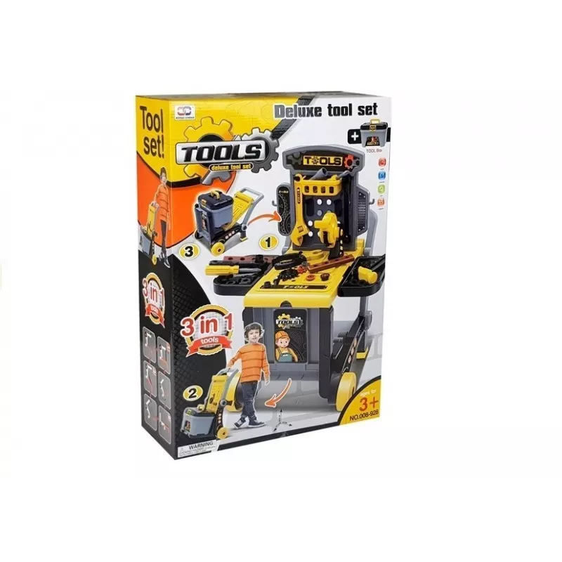 LEAN TOYS Juego de herramientas de lujo portátil taller en maletín - 187 piezas