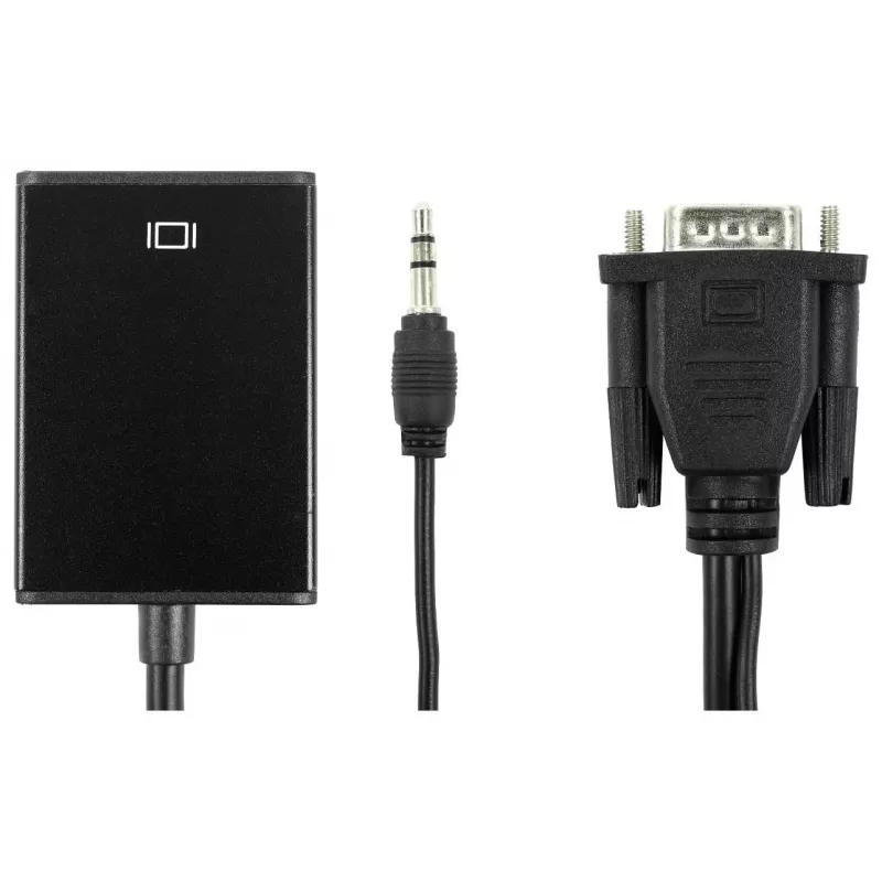 Convertidor de vídeo y audio Accura VGA + minijack a HDMI 0,2 m