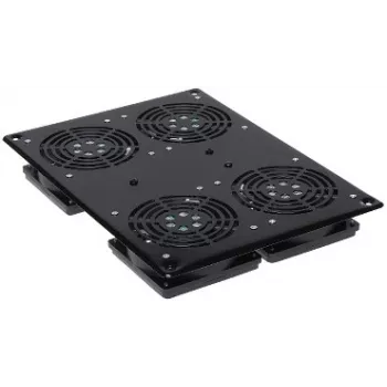 Panel de ventiladores DELTA OPTICAL A19-4W 19 pulgadas 1U para armario rack, 4x120mm, 230V AC, negro