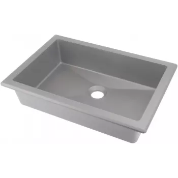 DEANTE fregadero de granito bajo encimera/empotrado beige 1 cubeta con escurridor