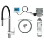 Grifo de cocina DEANTE con set de filtro de agua, caño flexible, negro mate