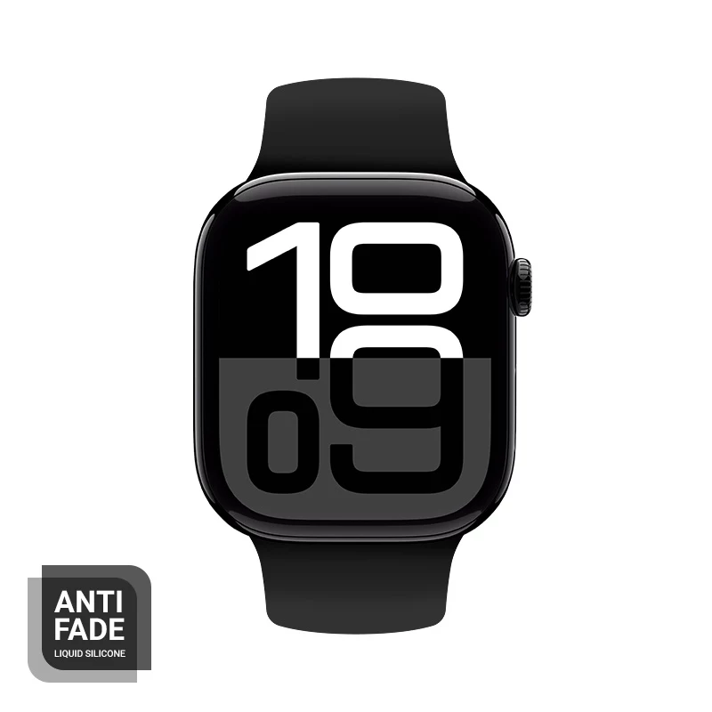 Crong correa de silicona líquida para Apple Watch 38/40/41/42 mm (negra)