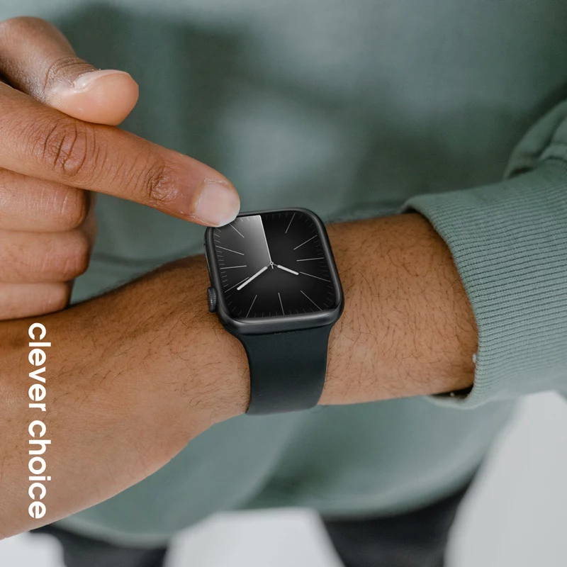 Crong correa de silicona líquida para Apple Watch 38/40/41/42 mm (negra)