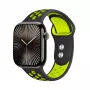 Crong Duo Sport correa para Apple Watch 38/40/41/42 mm (negro/verde lima)