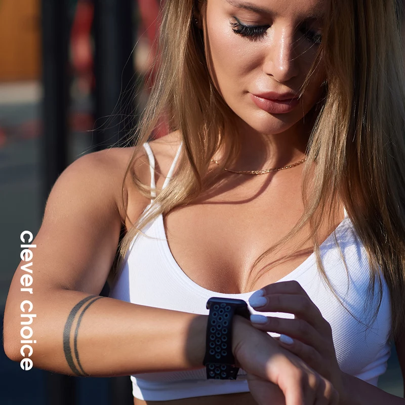 Crong Duo Sport correa para Apple Watch 38/40/41/42 mm (negro/verde lima)