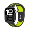 Crong Duo Sport correa para Apple Watch 38/40/41/42 mm (negro/verde lima)